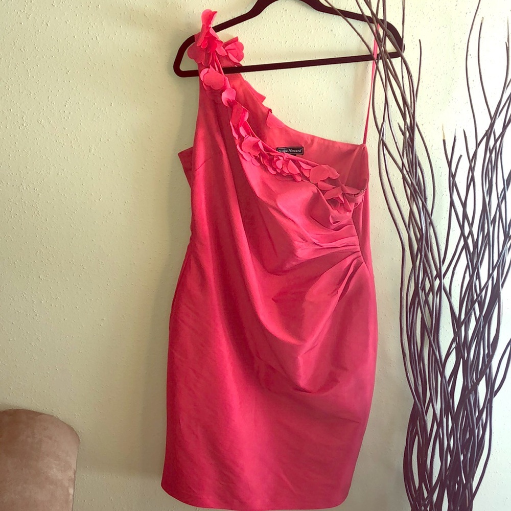 Coral colored dress